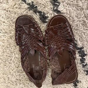 Brown Leather Men's Sandals
